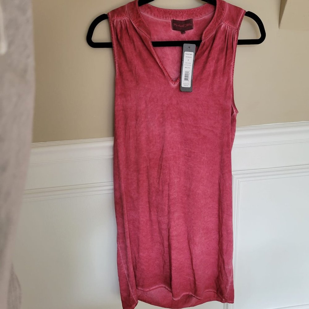 Michael Stars Mauve V- Neck Shift Dress - Women's Size S - NWT $158